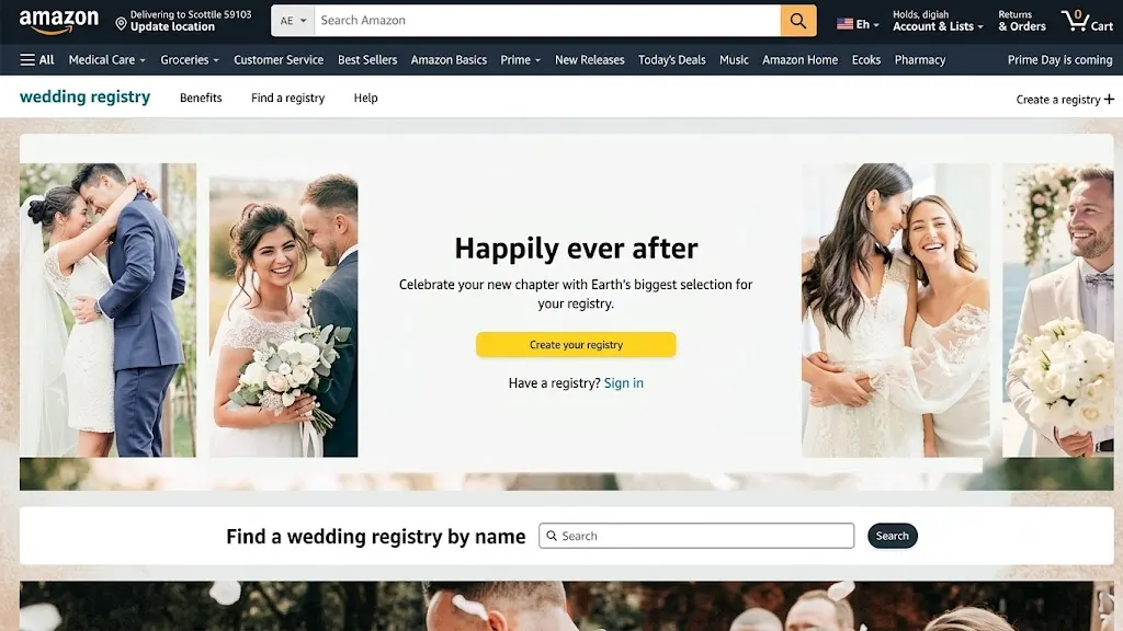 amazon wedding registry